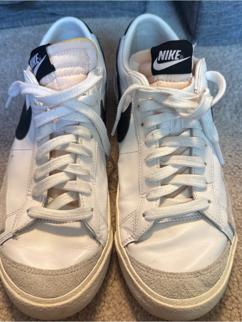white Nike Blazer Low '77 white. Size 10
